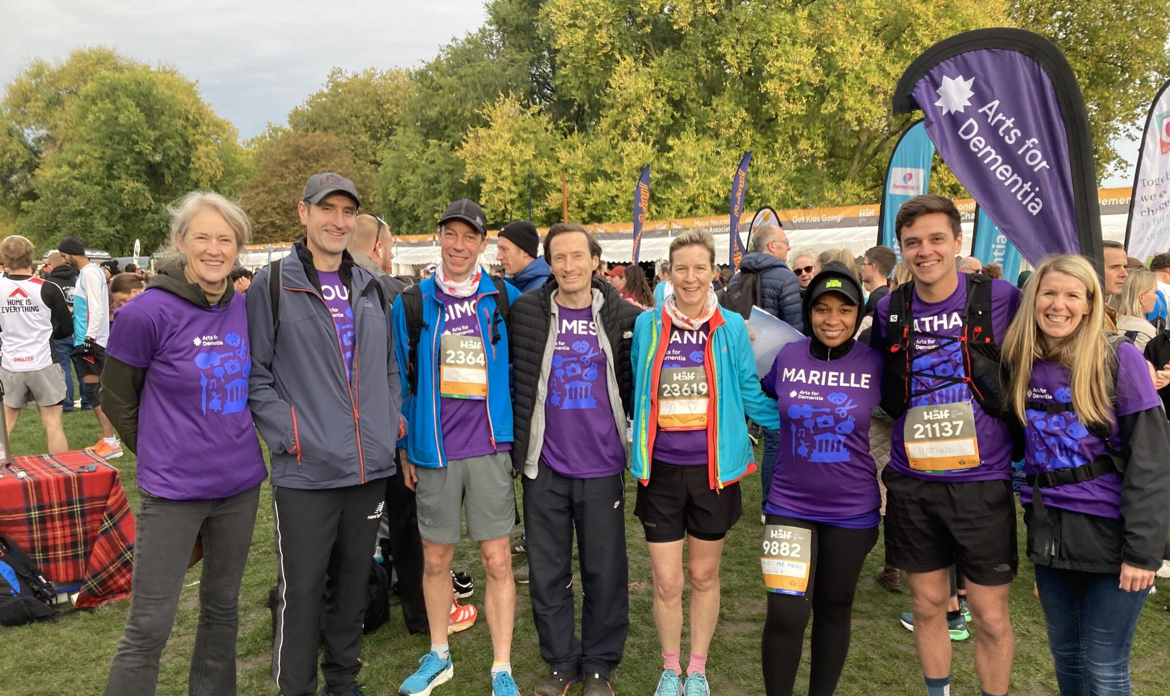 Happy runners after completing the Royal Parks Half Marathon