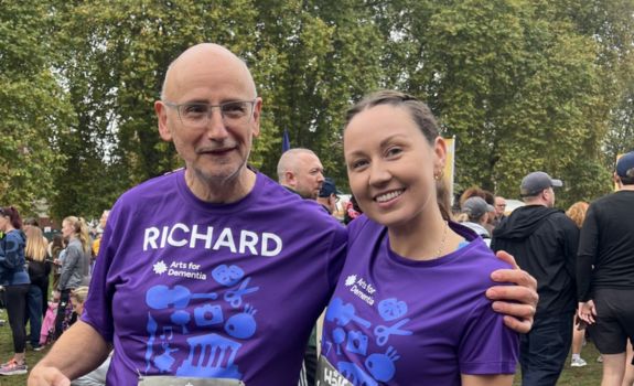 Richard and Emily celebrating after running the RPHM 2025